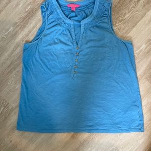 Lilly Pulitzer sleeveless top , size XL, Blue
